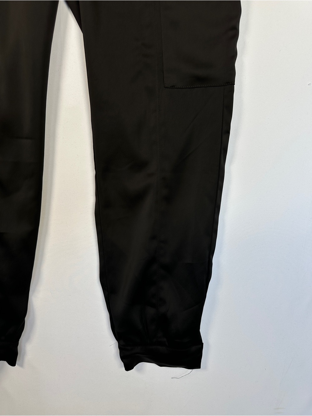 Love Tree Black Satin Cargo Jogger Pants Size L - Picture 3 of 7